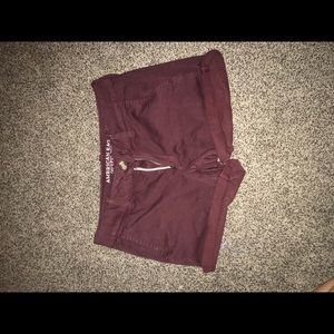 Burgundy shorts